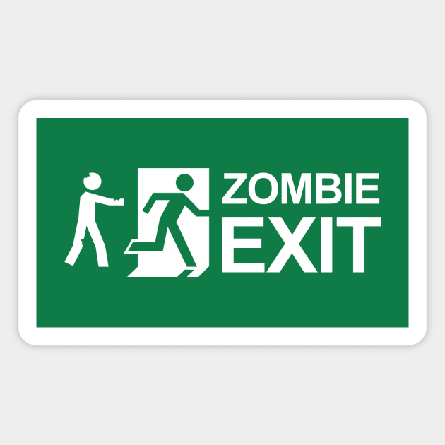 Zombie Exit Magnet by Byway Design